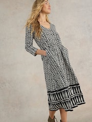 White Stuff Black Mia Jersey Dress - Image 4 of 6