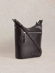 White Stuff Black Fern Leather Crossbody Bag - Image 1 of 5