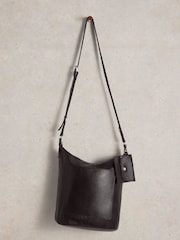 White Stuff Black Fern Leather Crossbody Bag - Image 3 of 5