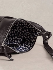 White Stuff Black Fern Leather Crossbody Bag - Image 4 of 5