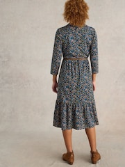White Stuff Blue Naya Jersey Dress - Image 2 of 6
