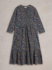 White Stuff Blue Naya Jersey Dress - Image 5 of 6