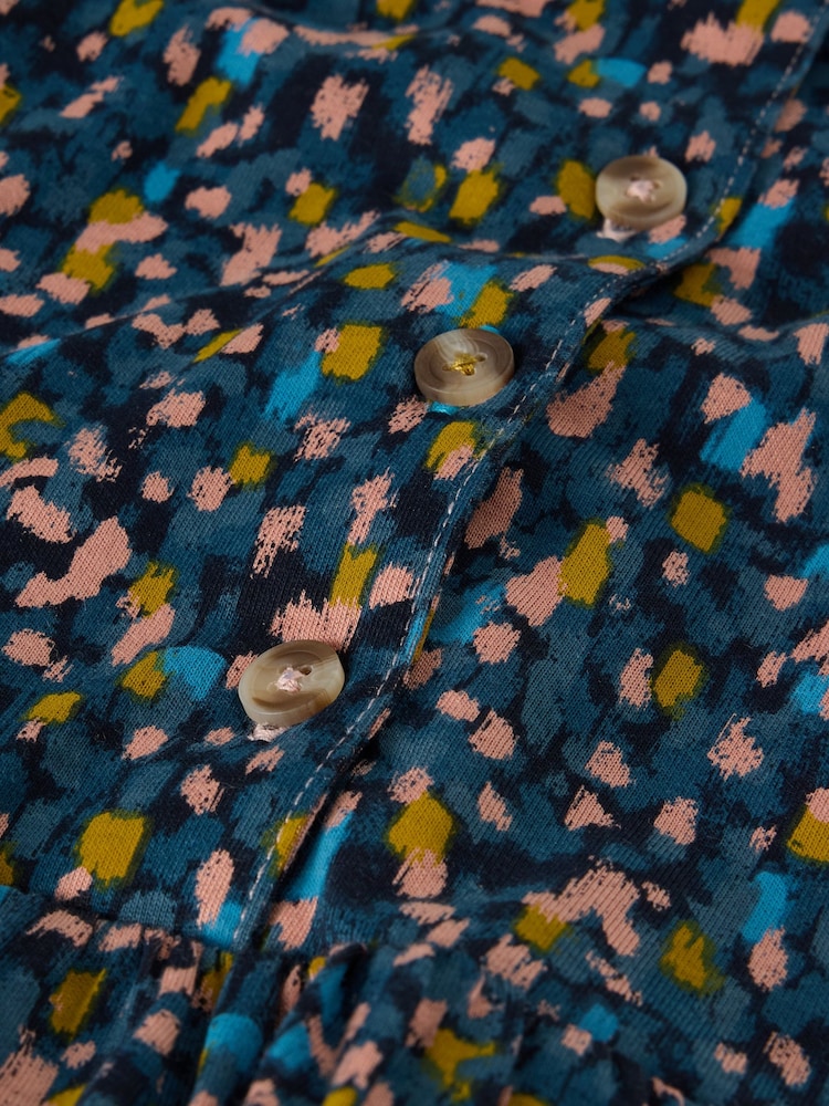 White Stuff Blue Naya Jersey Dress - Image 6 of 6