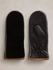 White Stuff Suede Mitten Gloves - Изображение 2 из 3