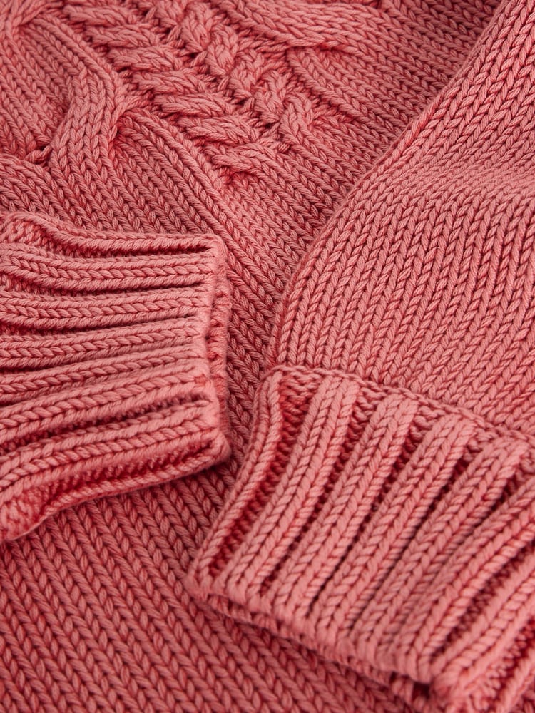 White Stuff Pink Mia Cable Jumper - Image 6 of 6 White Stuff Pink Mia Cable Jumper - Image 6 of 6
