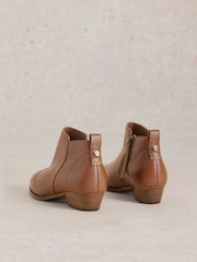 White Stuff Brown Wide Fit Leather Ankle Boots - Image 3 of 4