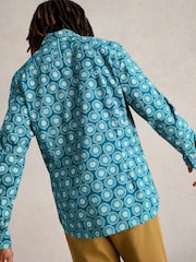 White Stuff Blue Sprig Spot Printed Shirt - Image 2 of 6