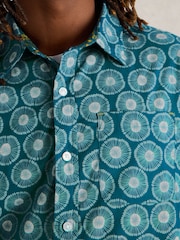 White Stuff Blue Sprig Spot Printed Shirt - Image 4 of 6