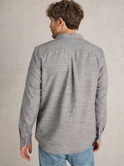 White Stuff Grey Textured Slub Long Sleeves Shirt - Image 2 of 6