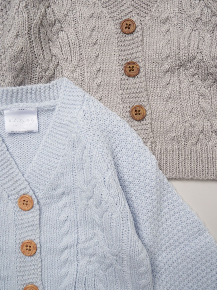 Rock-A-Bye Baby Boutique Knitted Cardigans 2 Pack - Image 5 of 5