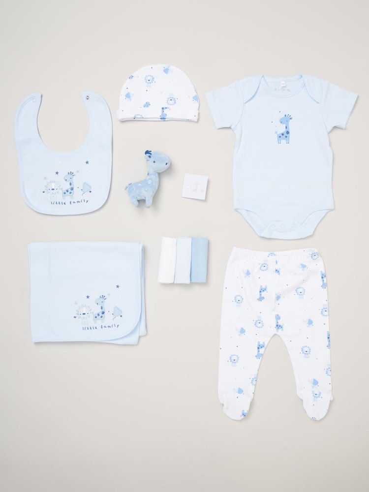 Rock-A-Bye Baby Boutique Pink 100% Cotton Print Gift Set 10 Piece - Image 1 of 6