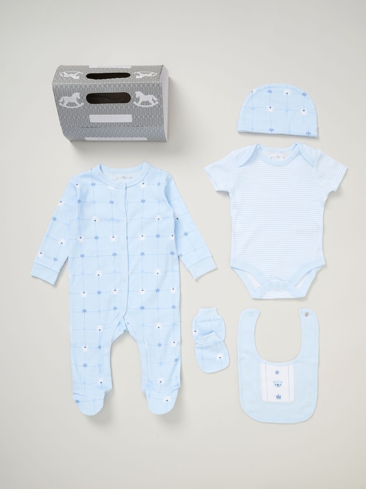 Rock-A-Bye Baby Boutique 100% Cotton 5 Piece Gift Set - Image 1 of 6