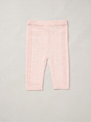 Rock-A-Bye Baby Boutique Girls Pink 100% Cotton Cardigan With Oversized Frill Collar and Trousers Outfit Set - Image 4 of 5