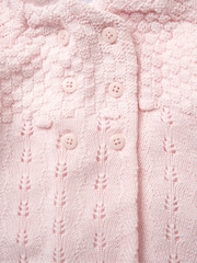 Rock-A-Bye Baby Boutique Розовый вязаный кардиган с капюшоном из 100% хлопка - Изображение 2 из 2