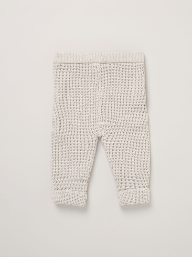 Rock-A-Bye Baby Boutique 100% Cotton True Knit Cardigan with Sherpa Lining and Double Knit Trousers Outfit Set - Image 4 of 5
