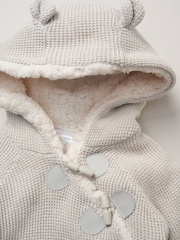 Rock-A-Bye Baby Boutique 100% Cotton True Knit Cardigan with Sherpa Lining and Double Knit Trousers Outfit Set - Image 5 of 5