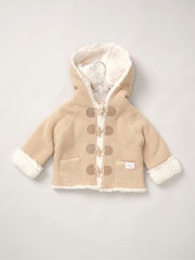 Naravni - Rock-A-Bye Baby Boutique 100% Cotton True Knit Cardigan with Sherpa Lining - Slika 1 iz 3