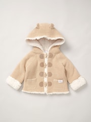 Naravni - Rock-A-Bye Baby Boutique 100% Cotton True Knit Cardigan with Sherpa Lining - Slika 2 iz 3
