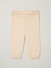 Rock-A-Bye Baby Boutique Natural True Knit 100% Cotton Cardigan And Trousers Outfit Set - Image 4 of 5