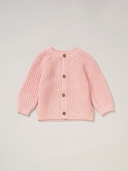 Rock-A-Bye Baby Boutique 100% Cotton Cardigan with Embroidery Back Detail - Image 1 of 3