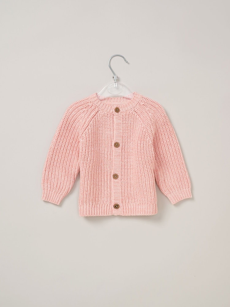 Rock-A-Bye Baby Boutique 100% Cotton Cardigan with Embroidery Back Detail - Image 2 of 3