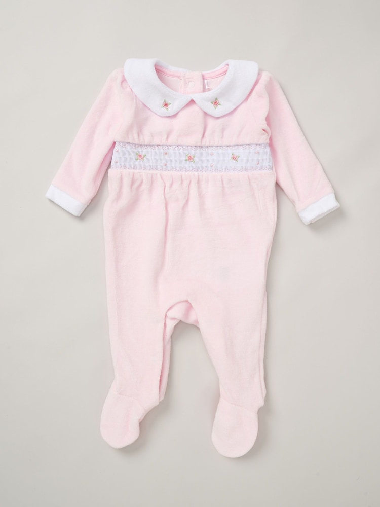 Rock-A-Bye Baby Boutique Velour All-In-One Sleepsuit - Image 2 of 3