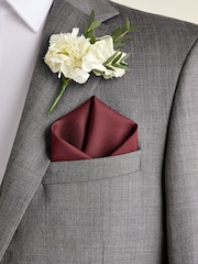Burgundy Red Textured Pocket Square - Image 1 of 3