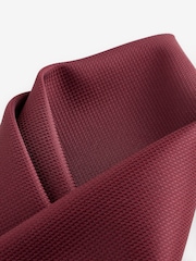 Burgundy Red Textured Pocket Square - Image 3 of 3