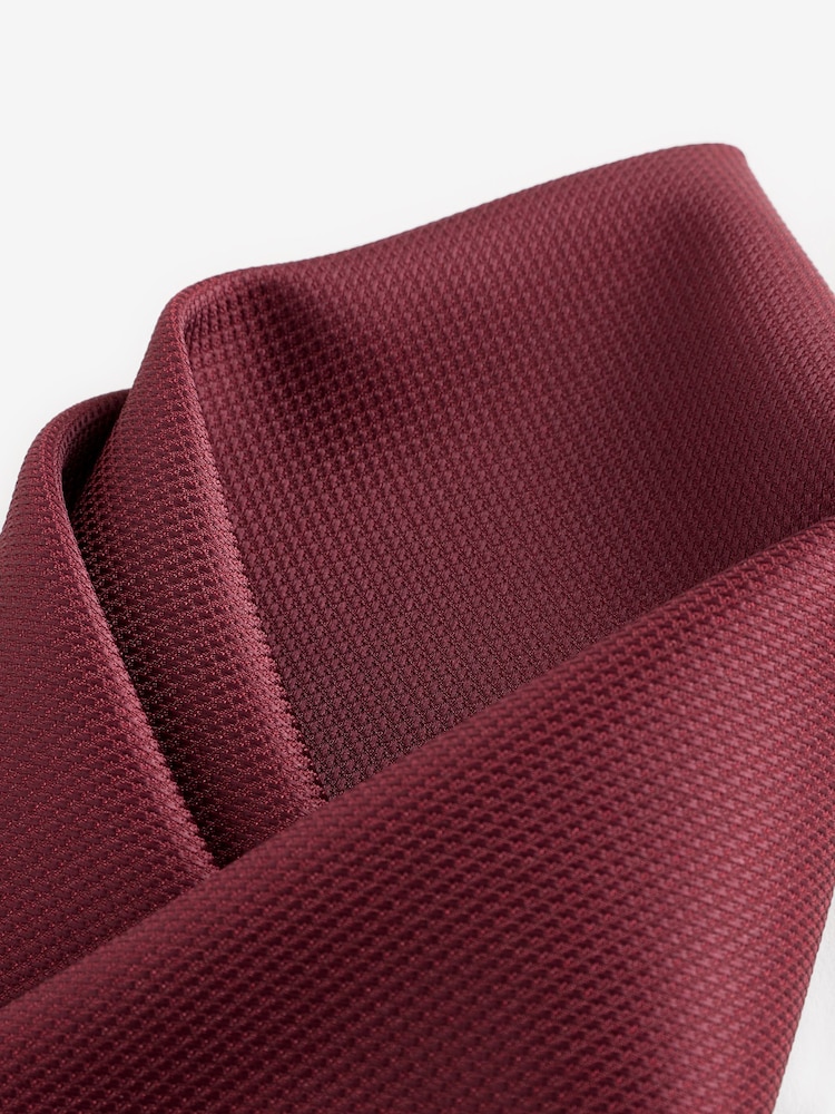 Burgundy Red Textured Pocket Square - Image 3 of 3