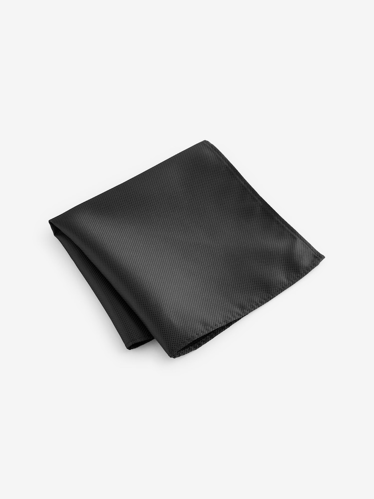 Black Textured Pocket Square - Image 1 of 3
