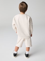 smALLSAINTS Natural Younger Boys Oversized Ramskull Sweatshirt and Shorts Set - Image 2 of 8