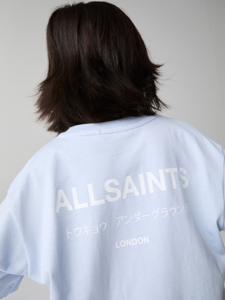 smALLSAINTS Light Blue Oversized Younger Boys Underground Crew T-Shirt - Image 4 of 8