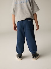 smALLSAINTS Navy Younger Boys Underground Straight Cuffed Joggers - Image 2 of 6
