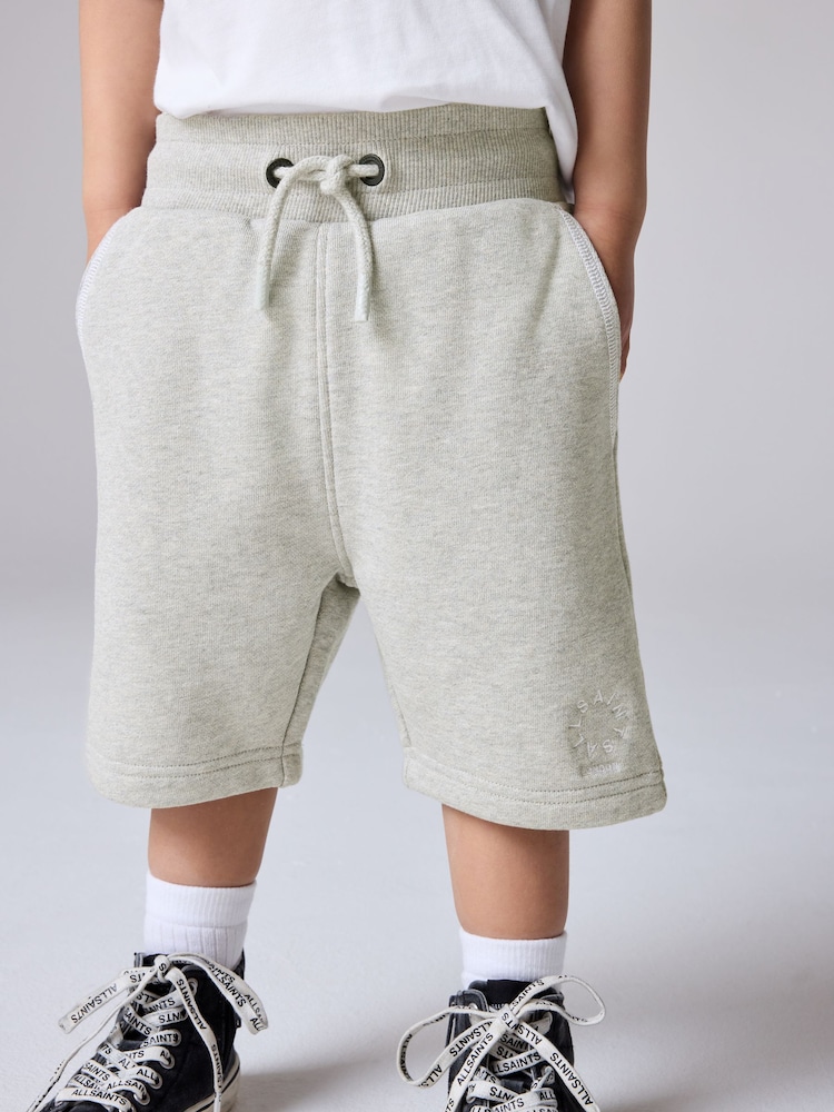 smALLSAINTS Light Grey Younger Boys Oversized Tierra 100% Cotton Sweatshirt and Shorts Set - Image 6 of 12