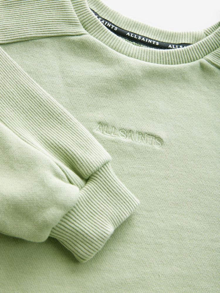 smALLSAINTS Green Younger Boys Oversized Logo 100% Cotton Sweatshirt and Joggers Set - Image 10 of 11