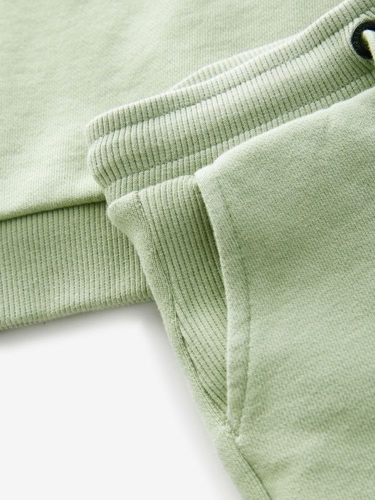 smALLSAINTS Green Younger Boys Oversized Logo 100% Cotton Sweatshirt and Joggers Set - Image 11 of 11