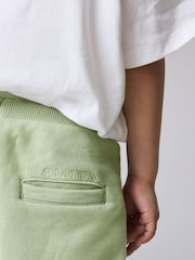 smALLSAINTS Green Younger Boys Oversized Logo 100% Cotton Sweatshirt and Joggers Set - Image 6 of 11