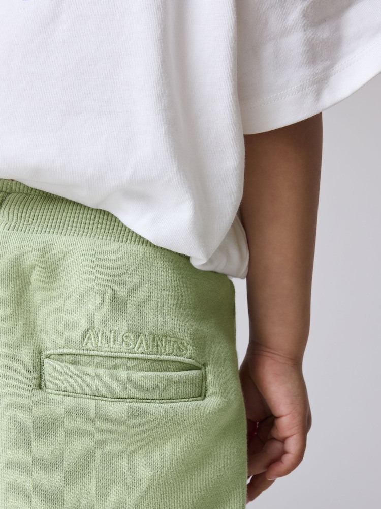 smALLSAINTS Green Younger Boys Oversized Logo 100% Cotton Sweatshirt and Joggers Set - Image 6 of 11