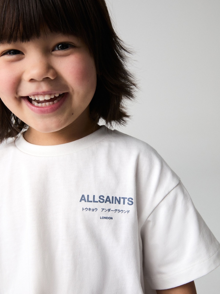 smALLSAINTS White Oversized Younger Boys Underground Crew T-Shirt - Image 2 of 7