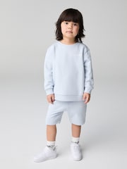 smALLSAINTS Light Blue Younger Boys Oversized Underground Sweatshirt and Shorts Set - Image 1 of 5