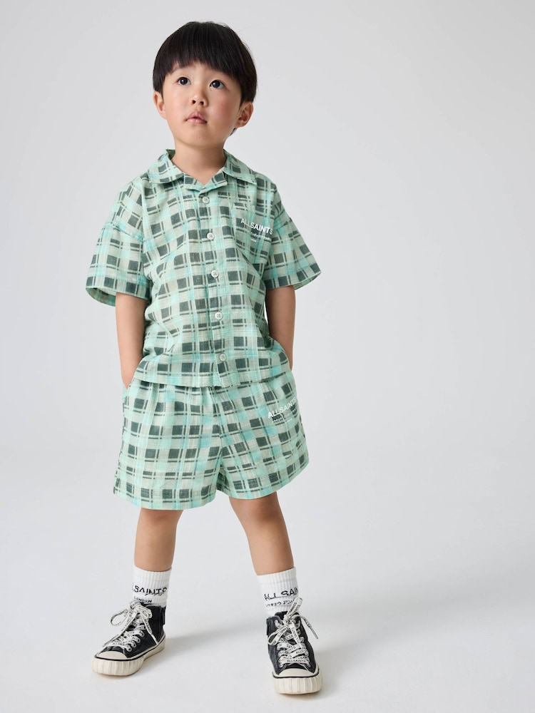 smALLSAINTS Multi Younger Boys Big Sur Checked 100% Cotton Shirt and Shorts Set - Image 1 of 10 smALLSAINTS Multi Younger Boys Big Sur Checked 100% Cotton Shirt and Shorts Set - Image 1 of 10