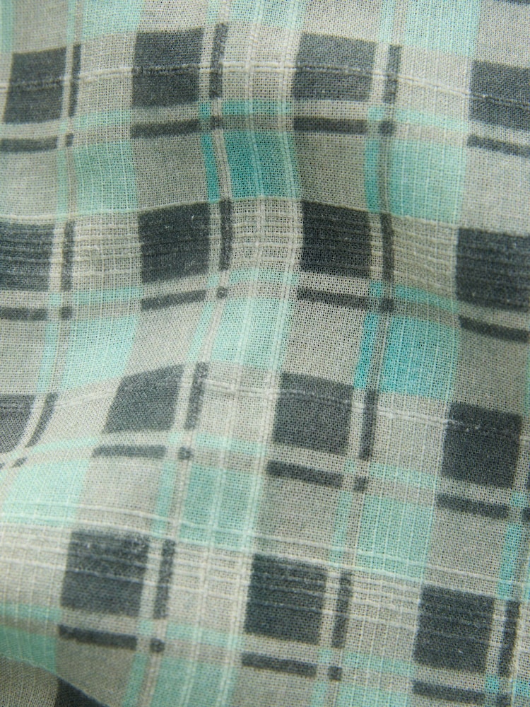 smALLSAINTS Multi Younger Boys Big Sur Checked 100% Cotton Shirt and Shorts Set - Image 6 of 6