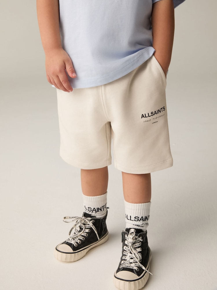 smALLSAINTS Natural Younger Boys Underground 100% Cotton Sweat Shorts - Image 1 of 8