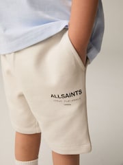 smALLSAINTS Natural Younger Boys Underground 100% Cotton Sweat Shorts - Image 3 of 8