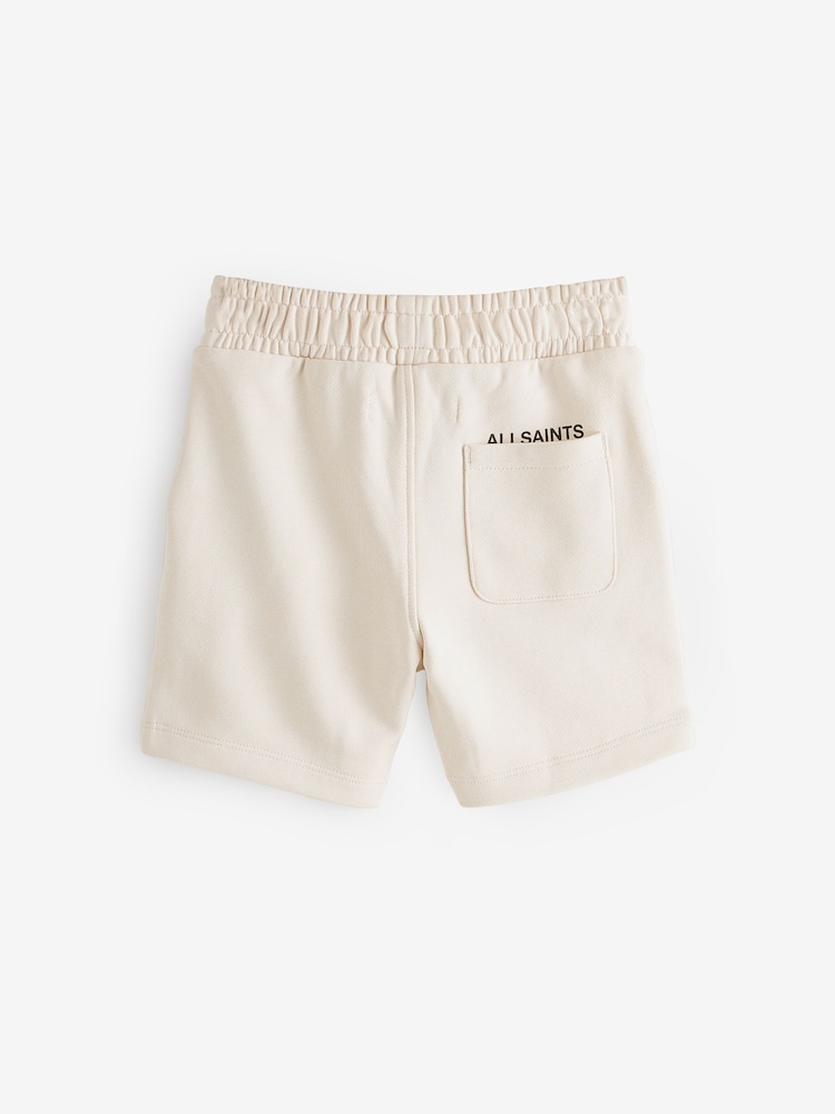 smALLSAINTS Natural Younger Boys Underground 100% Cotton Sweat Shorts - Image 4 of 8