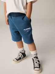 smALLSAINTS Navy Younger Boys Underground 100% Cotton Sweat Shorts - Image 2 of 8