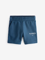 smALLSAINTS Navy Younger Boys Underground 100% Cotton Sweat Shorts - Image 5 of 8