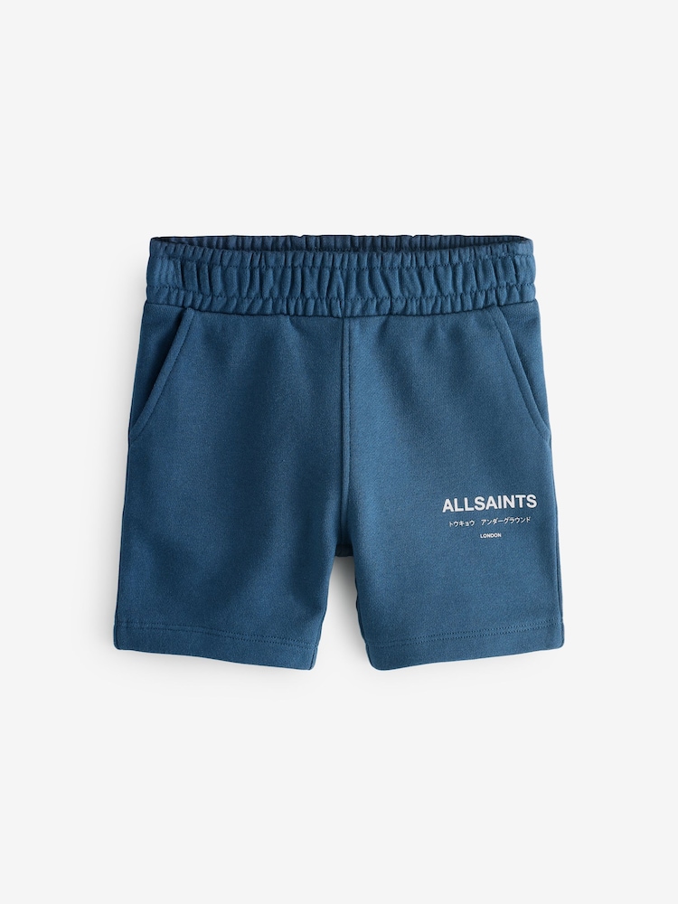 marine - smALLSAINTS Younger Boys Underground 100% Cotton Sweat Shorts - Image 5 of 8