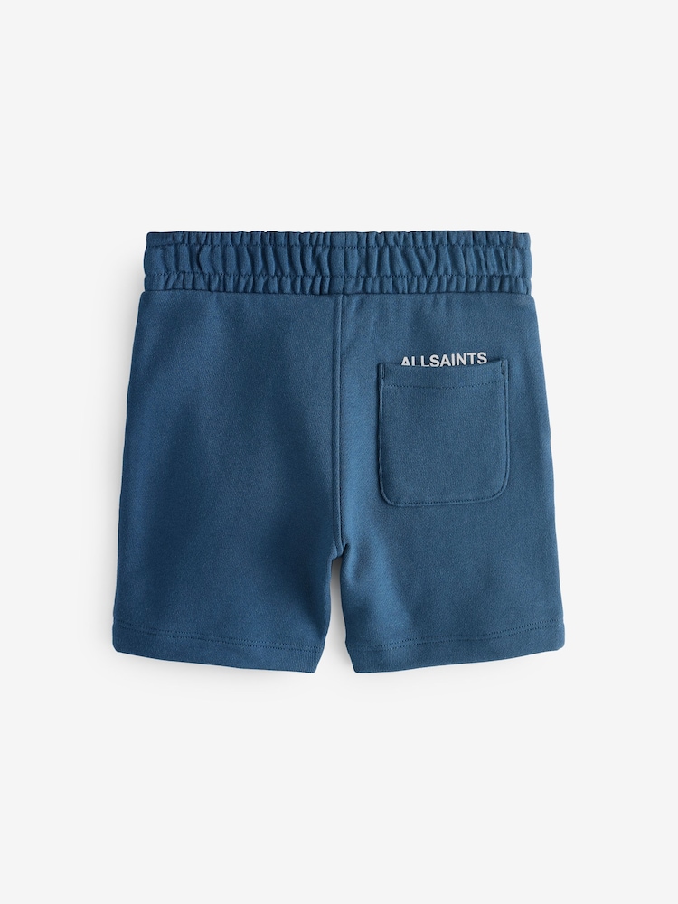 marine - smALLSAINTS Younger Boys Underground 100% Cotton Sweat Shorts - Image 6 of 8