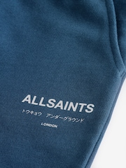 smALLSAINTS Navy Younger Boys Underground 100% Cotton Sweat Shorts - Image 7 of 8